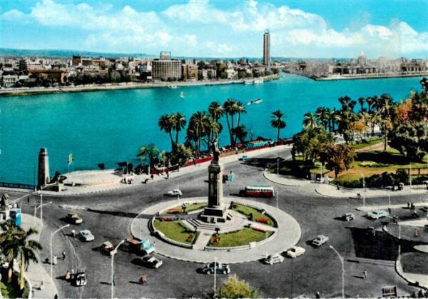 Cairo Egypt Panorama mit Nil