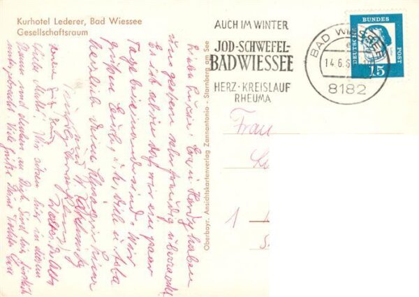 Bad Wiessee Kurhotel Lederer Gesellschaftsraum – Bild 2