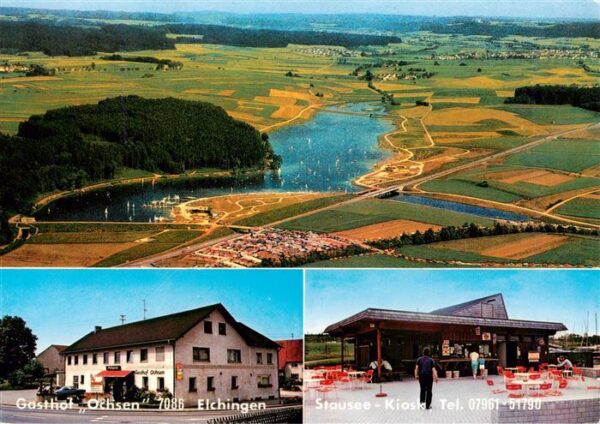 Elchingen Stausee Buch Freizeitzentrum Luftaufnahme Gasthof Ochsen Kiosk