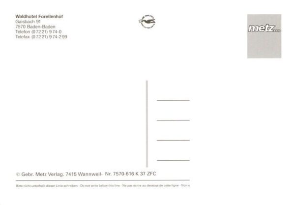 Baden-Baden Waldhotel Forellenhof – Bild 2