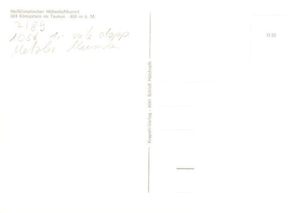 Koenigstein  Taunus Panorama Heilklimatischer Hoehenluftkurort – Bild 2