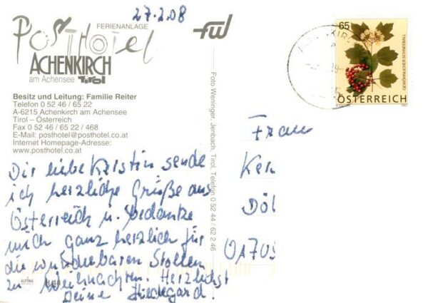 Achenkirch Tirol AT Posthotel Ferienanlage Winterpanorama – Bild 2