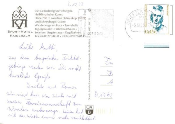 Bischofsgruen Sporthotel Kaiseralm Restaurant Hallenbad – Bild 2