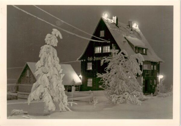 Oberbaerenburg Baerenburg Hotel Café Zugspitze im Winter Nachtaufnahme