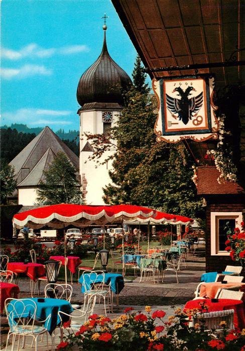Hinterzarten Hotel Adler mit Kirche Maria in der Zarten