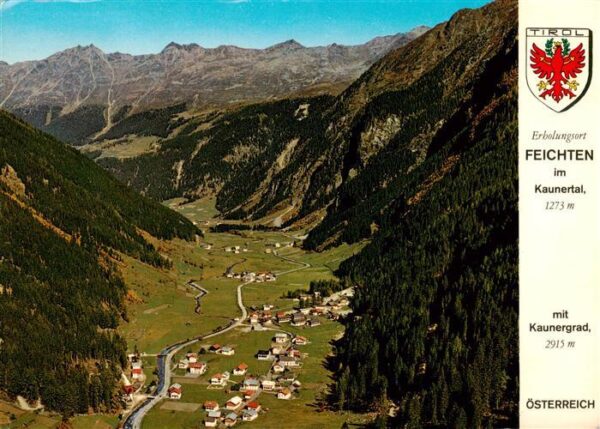 Feichten Kaunertal Tirol AT Panorama Erholungsort mit Kaunergrad