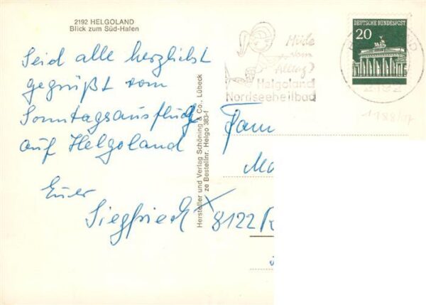 Helgoland Blick zum Sued Hafen – Bild 2