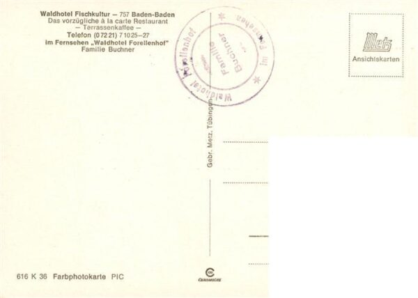 Baden-Baden Waldhotel Fischkultur – Bild 2