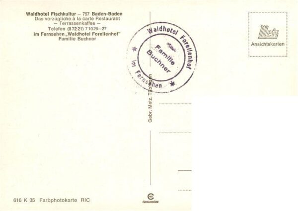 Baden-Baden Waldhotel Fischkultur Forellenhof Gastraum – Bild 2