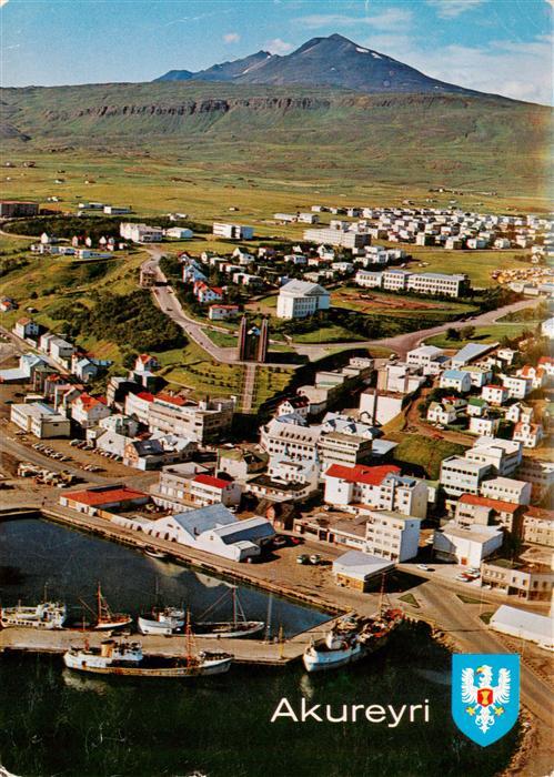 Akureyri Iceland Fliegeraufnahme