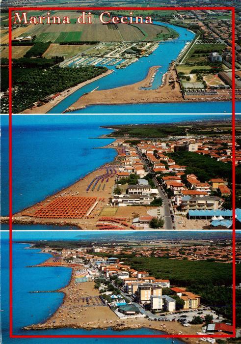 Cecina Toscana IT Marina di Cecina Fliegeraufnahmen