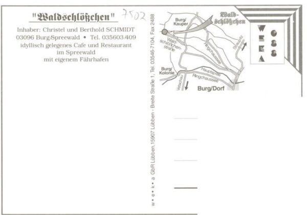 Burg Spreewald Waldschloesschen Cafe und Restaurant – Bild 2