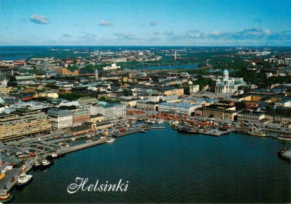 Helsinki Suomi The Market Square The Cathedral Air view