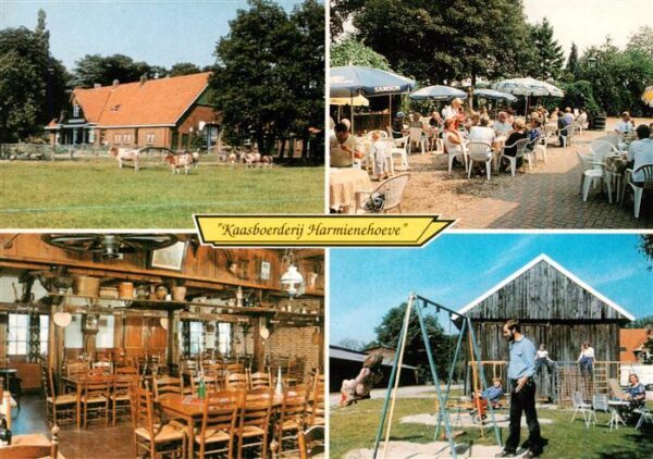 Winterswijk NL Kaasboerderij Harmienehoeve Freiterrasse Gastraum Spielplatz