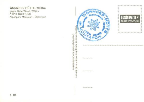 Schruns Vorarlberg Wormser Huette mit Roter Wand Fliegeraufnahme – Bild 2