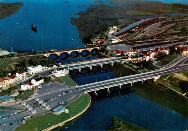 Irun Gipuzkoa ES Vista aerea de los Puentes Internacionales