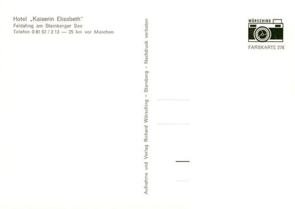 Feldafing Starnbergersee Hotel Kaiserin Elisabeth Terrasse Segelboote Panorama – Bild 2