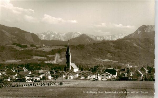 Rosenheim  Bayern Schlossberg mit Wildem Kaiser