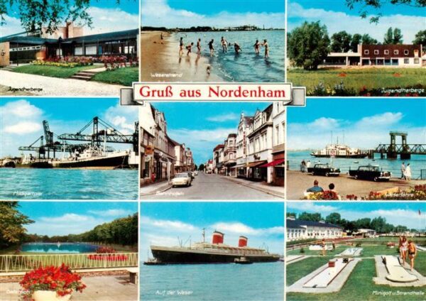 Nordenham Jugendherberge Weserstrand Midgartpier Gateteich Bahnhofstrasse Weserd