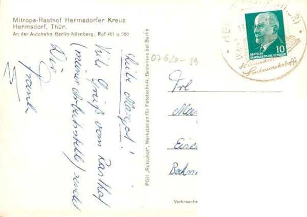 Hermsdorfer Kreuz Autobahn Schleifreisen Mitropa Rasthof Hermsdorfer Kreuz Gastr – Bild 2