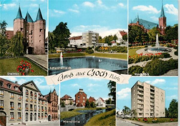 Goch Steintor Schwanenteich Stadtpark Am Rathaus Nierspartie Hochhaus