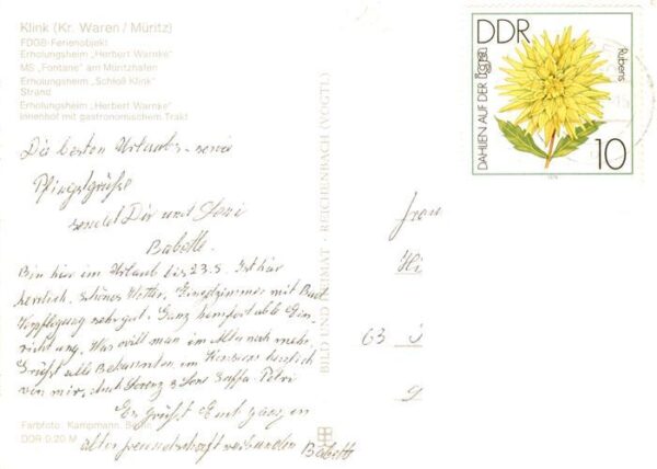 Klink Waren FDGB Ferienobjekt Erholungsheim Herbert Warnke MS Fontane Erholungsh – Bild 2