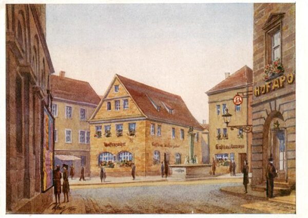 Bayreuth Sternplatz Aquarell