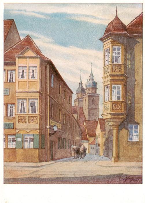Bayreuth Brautgasse Aquarell