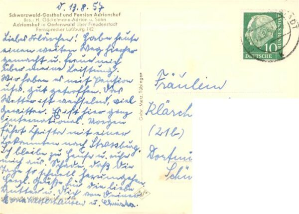 Freudenstadt Schwarzwald Gasthof Pension Adrionshof – Bild 2