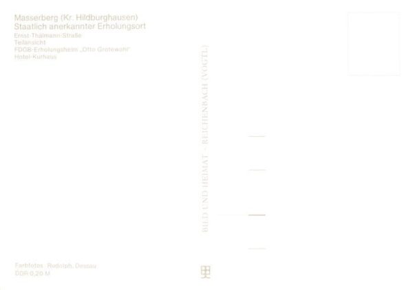 Masserberg Ernst Thaelmann Strasse Teilansicht FDGB Erholungsheim Otto Grotewohl – Bild 2