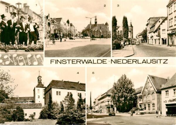 Finsterwalde Die Saenger Am Markt Thaelmannstrasse Schloss Postamt