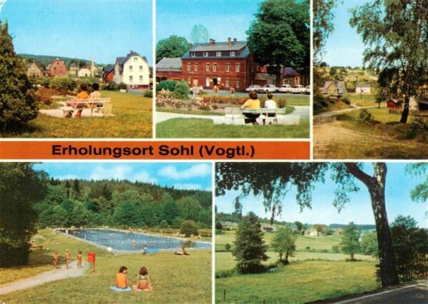 Sohl Bad Elster Teilansichten Park Schwimmbad