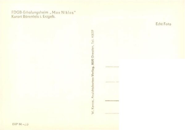 Baerenfels Erzgebirge Altenberg FDGB Erholungsheim Max Niklas – Bild 2