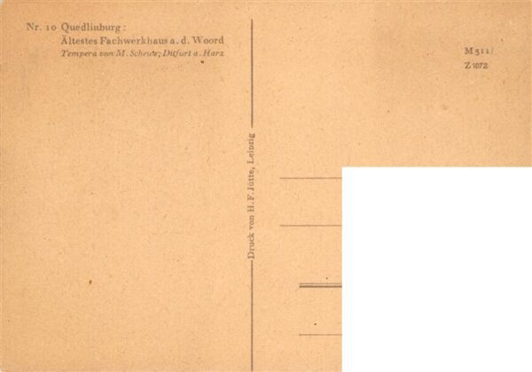 Quedlinburg aeltestes Fachwerkhaus Gemaelde – Bild 2