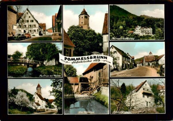 Pommelsbrunn Muehlenpartie Kirche Kurhaus Apelsberg Hauptstrasse Muehlrad Schwes