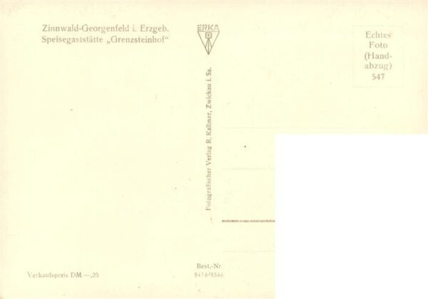 Zinnwald-Georgenfeld Erzgebirge Sachsen Speisegaststaette Grenzsteinhof – Bild 2