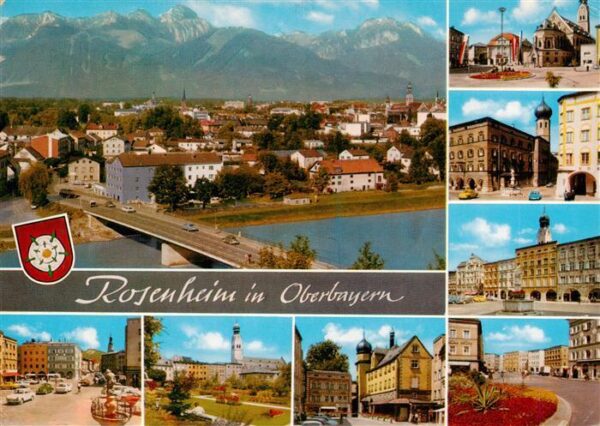 Rosenheim  Bayern Panorama Orts und Teilansichten
