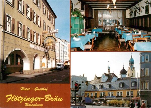 Rosenheim  Bayern Hotel Gasthof Floetzinger Braeu Gastraum