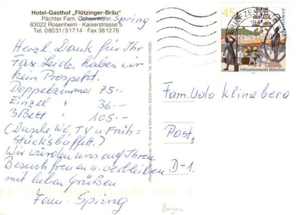 Rosenheim  Bayern Hotel Gasthof Floetzinger Braeu Gastraum – Bild 2