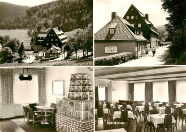 Rehefeld-Zaunhaus Altenberg FDGB Erholungsheim Aufbau Diele Speiseraum