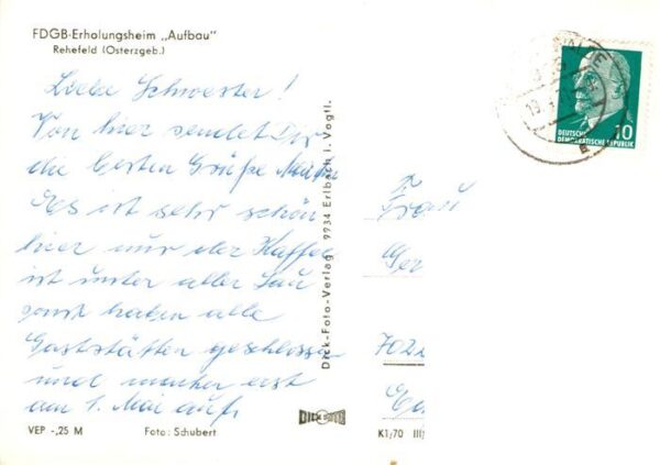 Rehefeld-Zaunhaus Altenberg FDGB Erholungsheim Aufbau Diele Speiseraum – Bild 2