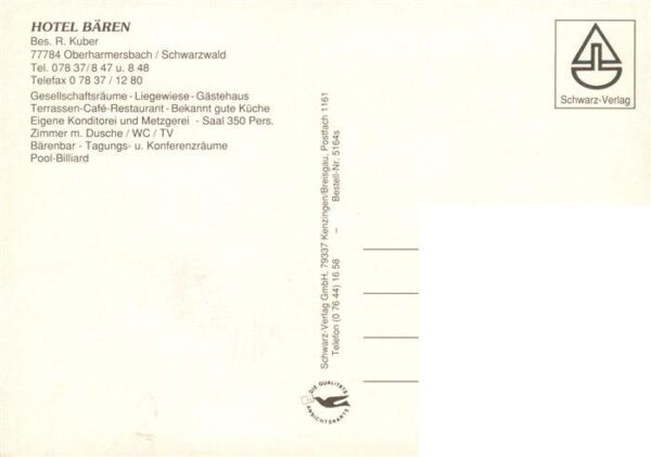 Oberharmersbach Hotel Baeren – Bild 2