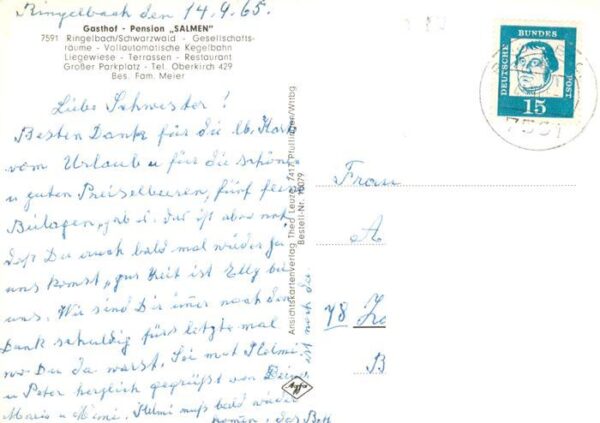 Ringelbach Oberkirch Gasthof Pension Salmen – Bild 2
