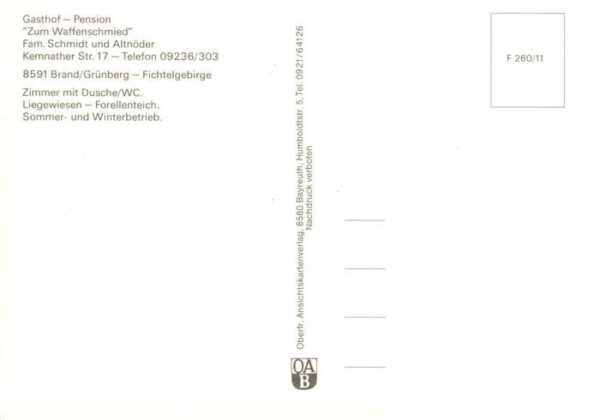 Gruenberg Oberpfalz Gasthof Pension Zum Waffenschmied – Bild 2
