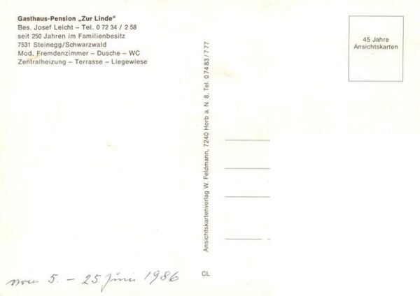 Steinegg  Pforzheim Enzkreis BW Gasthaus Pension Zur Linde – Bild 2