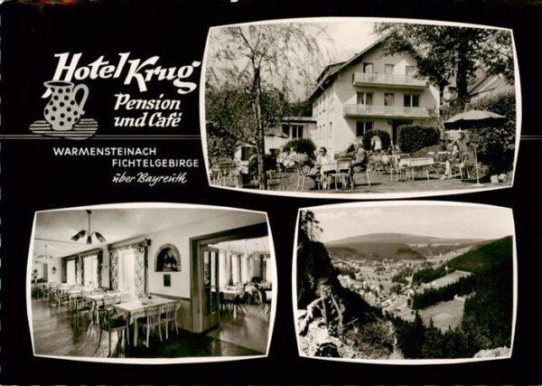 Warmensteinach Hotel Krug Pension Cafe Gaststube Panorama