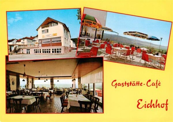 Bad Hersfeld Gaststaette Café Eichhof Gastraum Terrasse