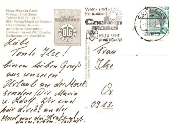 Valwig Mosel Haus Mosella Gastraum – Bild 2