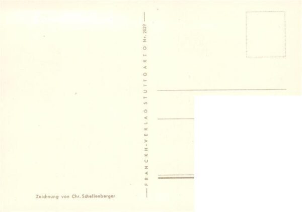 Stuttgart Rathaus Altstadt Zeichnung – Bild 2