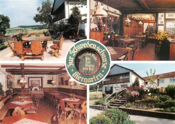 Eichelsdorf Unterfranken Gasthof Pension Zur Schwedenschanze Gastraeume Terrasse